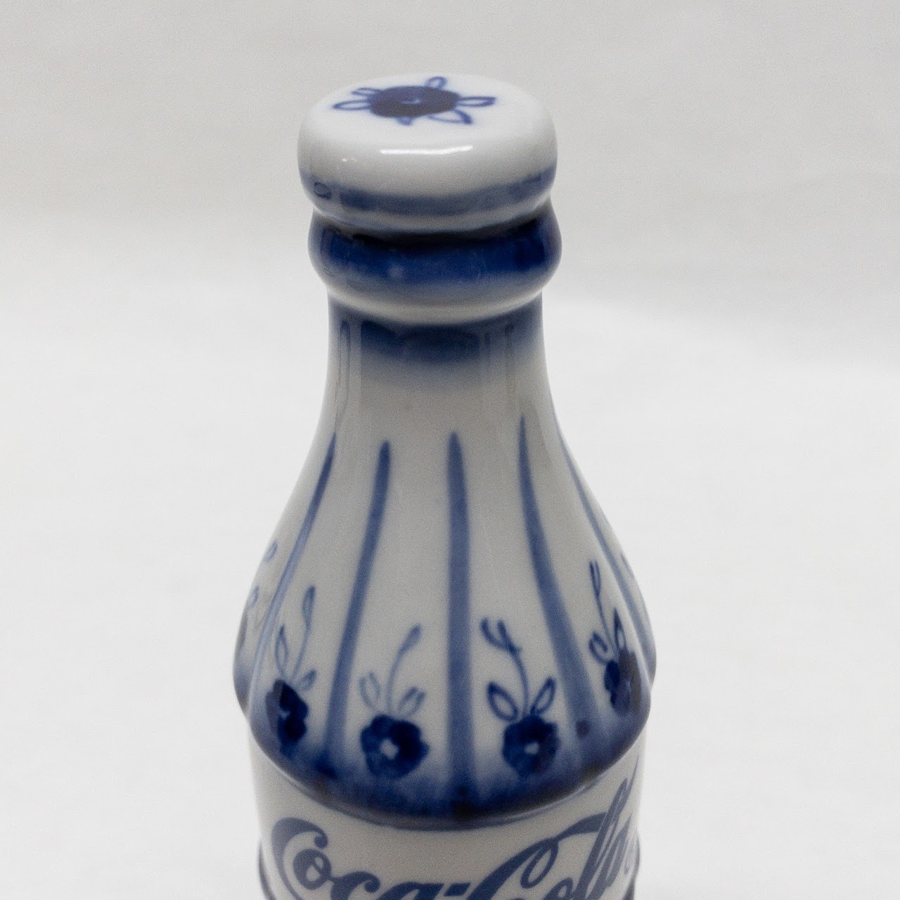 Gzhel Russian Ceramic Coca-Cola Bottle