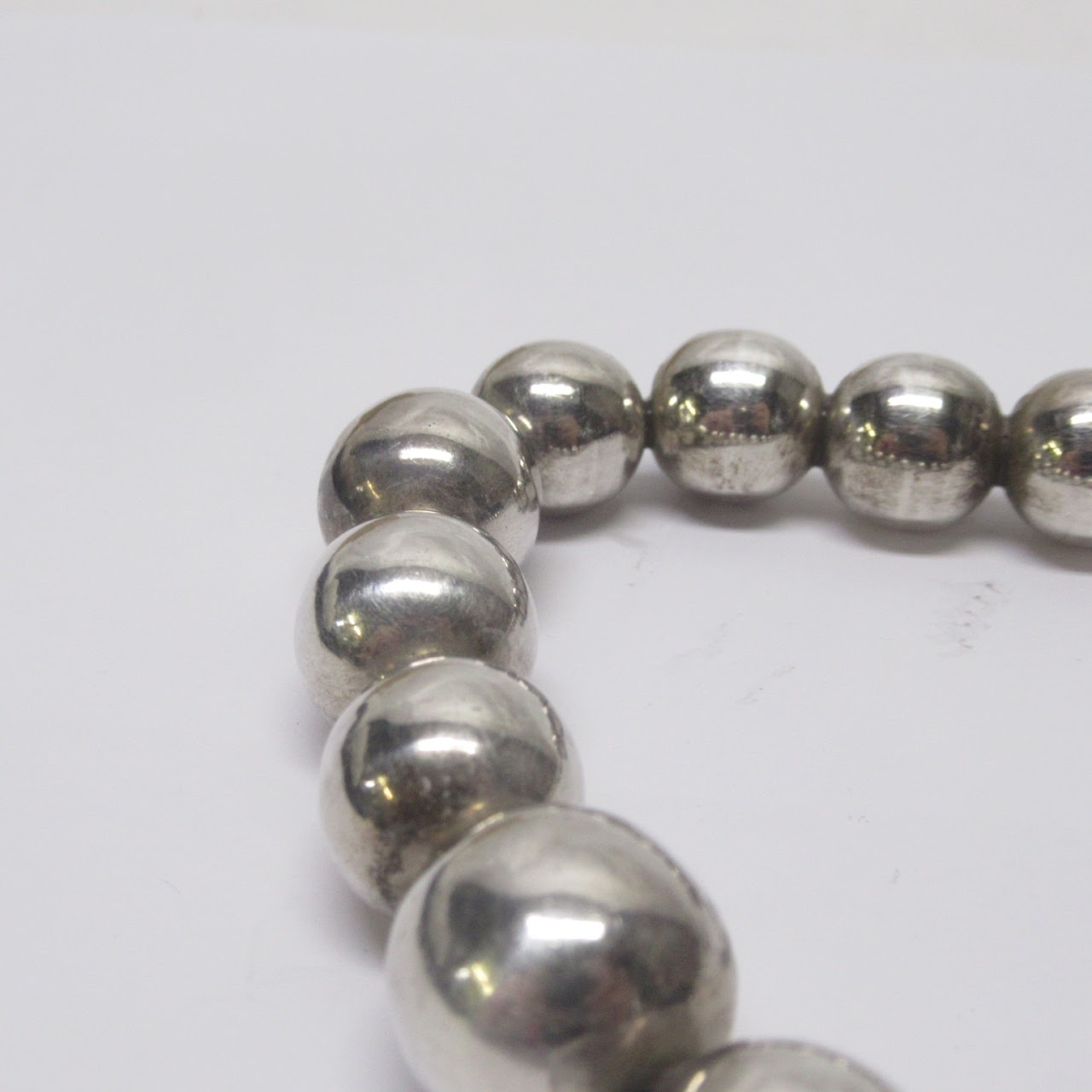 Sterling Silver Graduated Ball Necklace