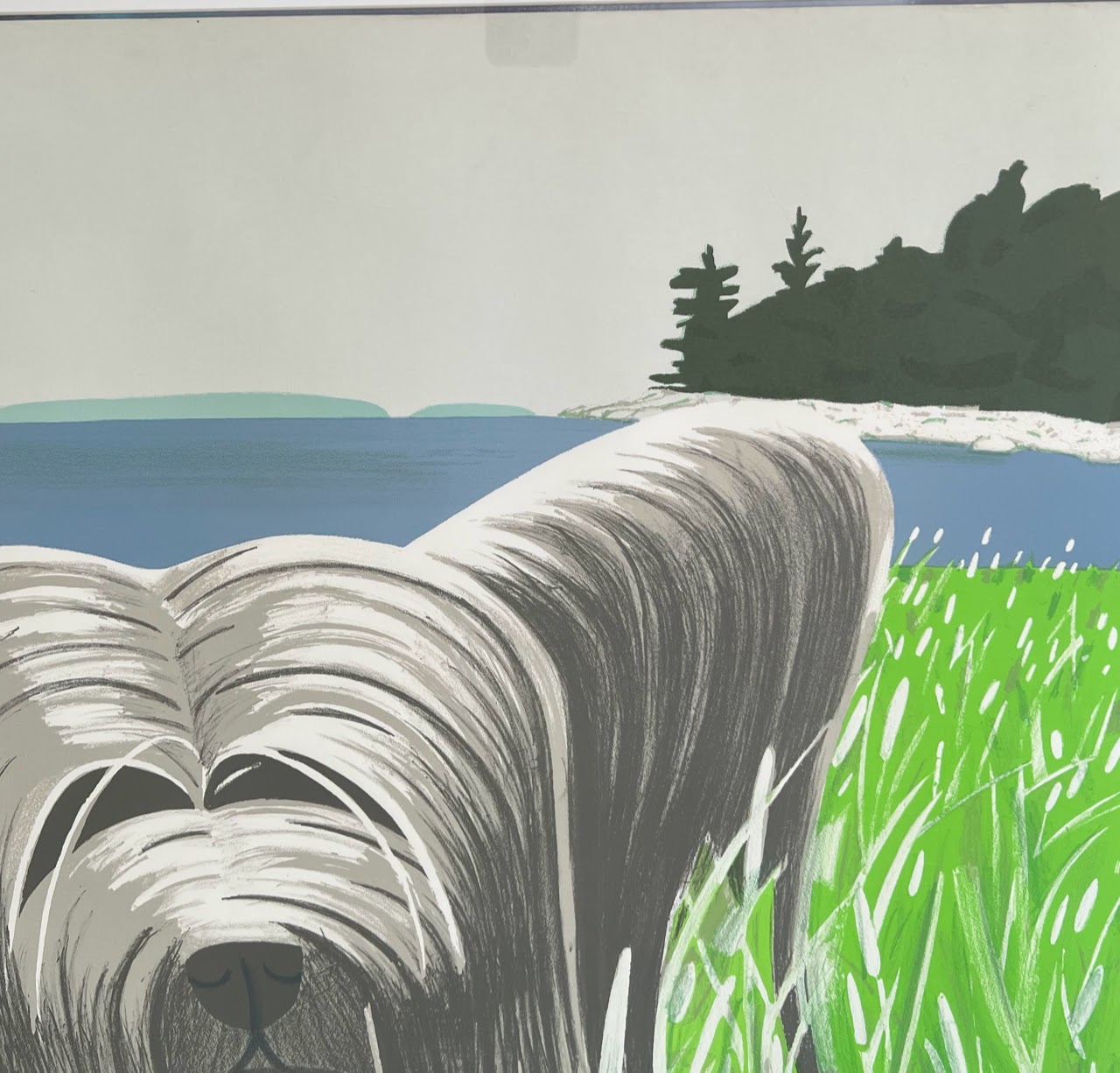 Alex Katz 'Dog at Duck Trap' 1976 Exhibition Lithograph