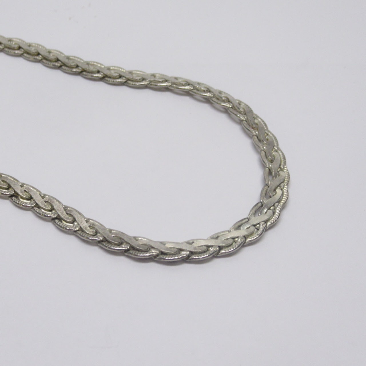 Sterling Silver Braided Chain Necklace