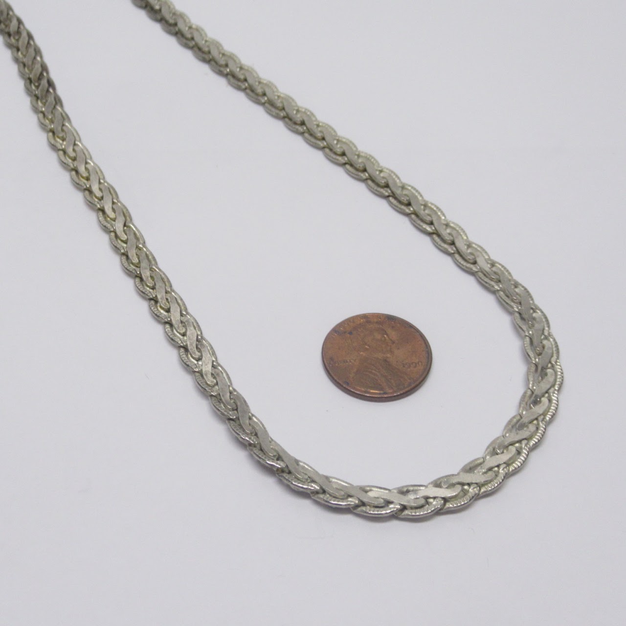 Sterling Silver Braided Chain Necklace