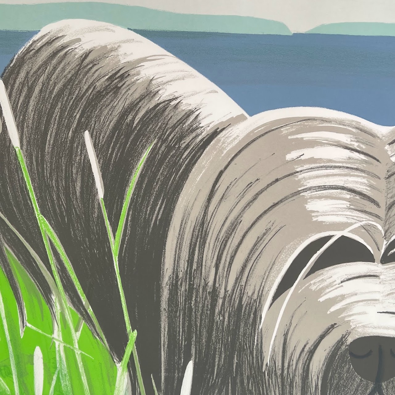 Alex Katz 'Dog at Duck Trap' 1976 Exhibition Lithograph