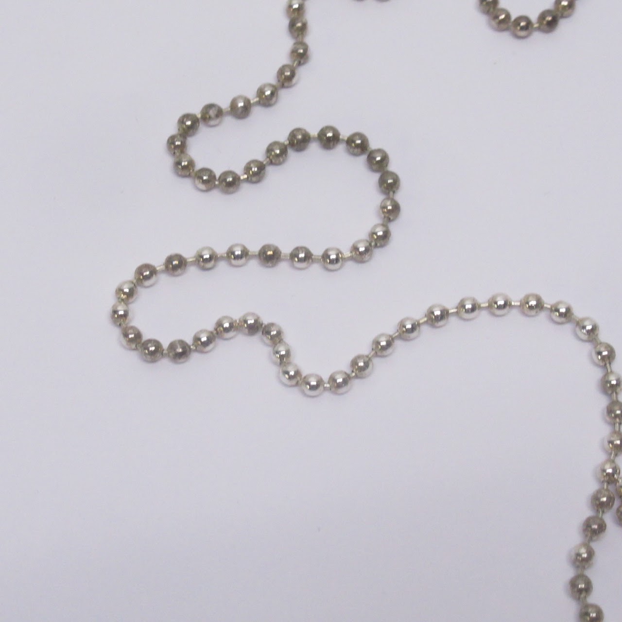 Tiffany & Co. Sterling Silver Beaded Chain Necklace