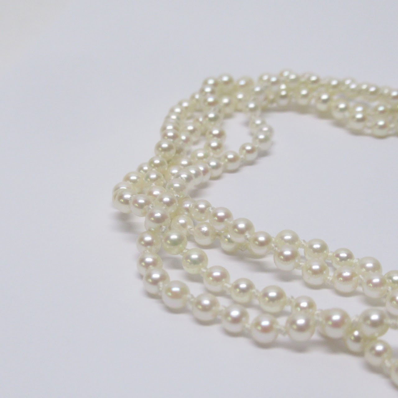 Pearl & 14K Gold Four Strand Necklace