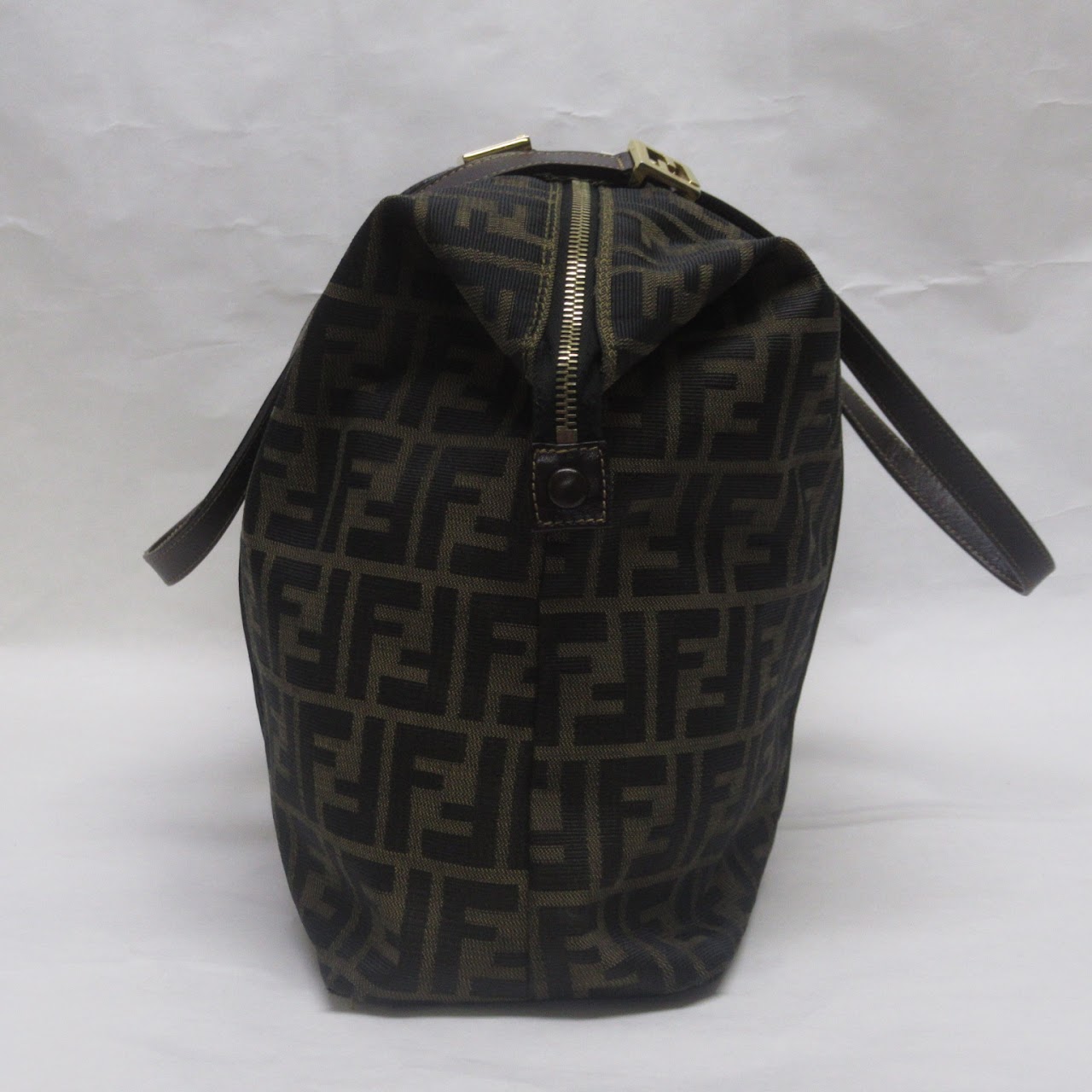 Fendi Zucca   Zippered Tote