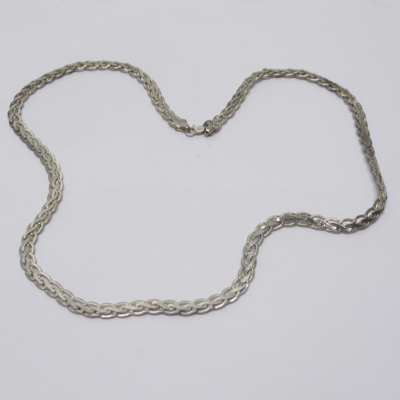 Sterling Silver Braided Chain Necklace