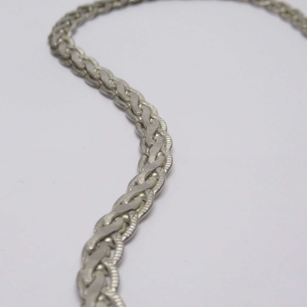 Sterling Silver Braided Chain Necklace