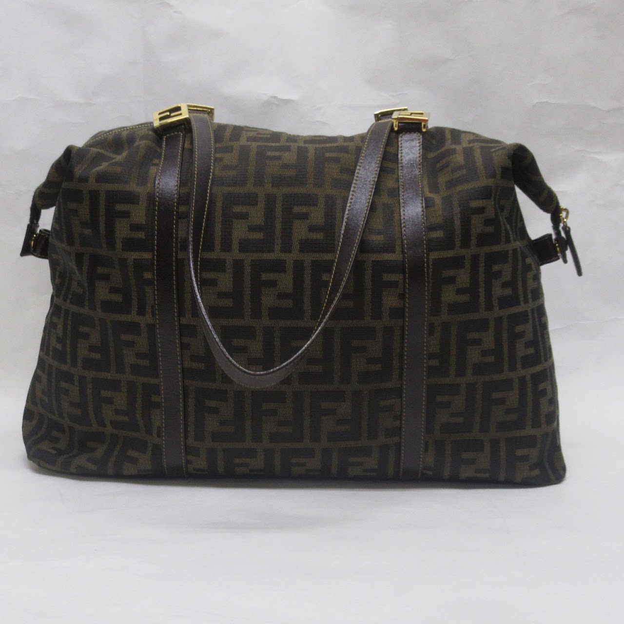 Fendi Zucca   Zippered Tote