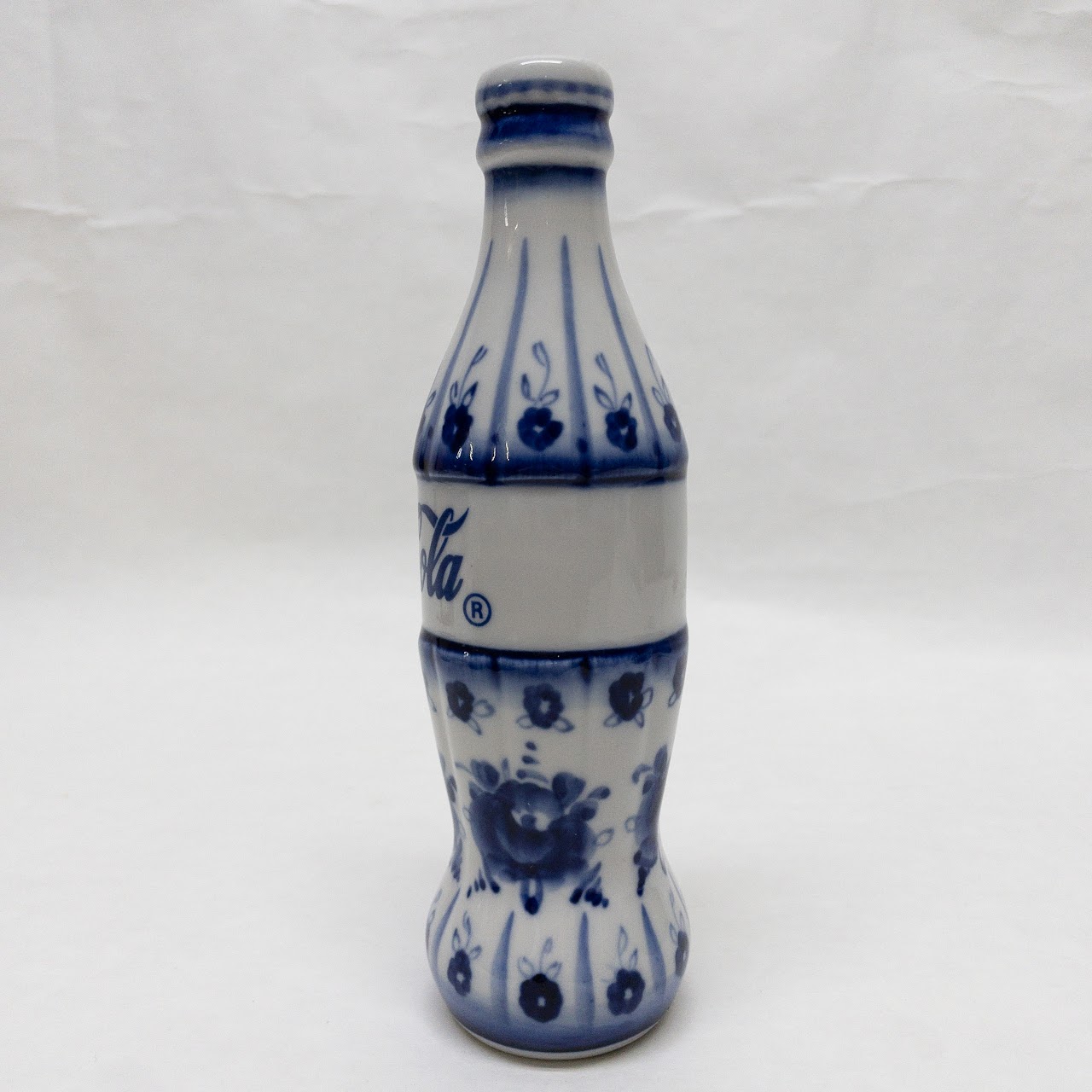 Gzhel Russian Ceramic Coca-Cola Bottle