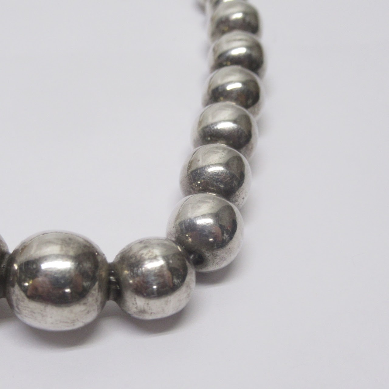 Sterling Silver Graduated Ball Necklace