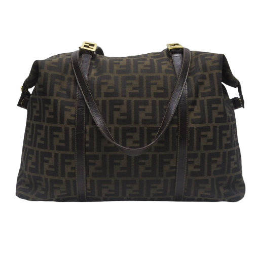 Fendi Zucca   Zippered Tote