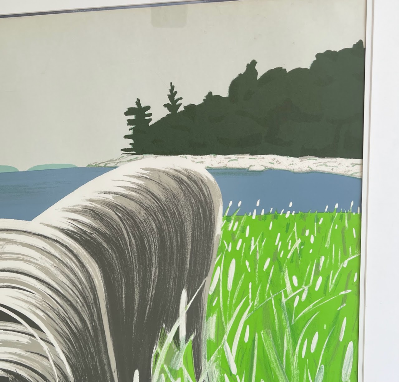 Alex Katz 'Dog at Duck Trap' 1976 Exhibition Lithograph