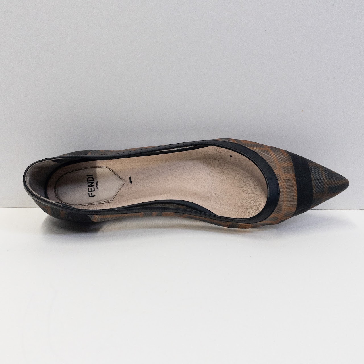 Fendi Colibri Logo Mesh Flats