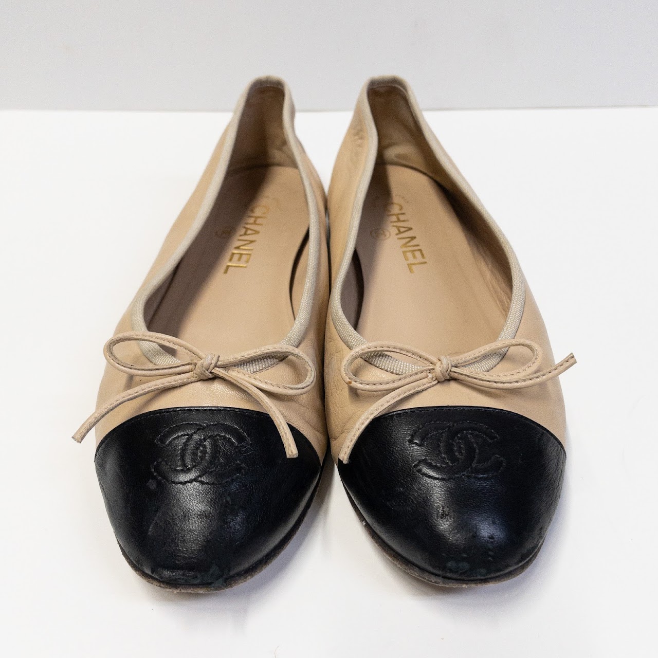 Chanel Smooth Leather Ballet Flats