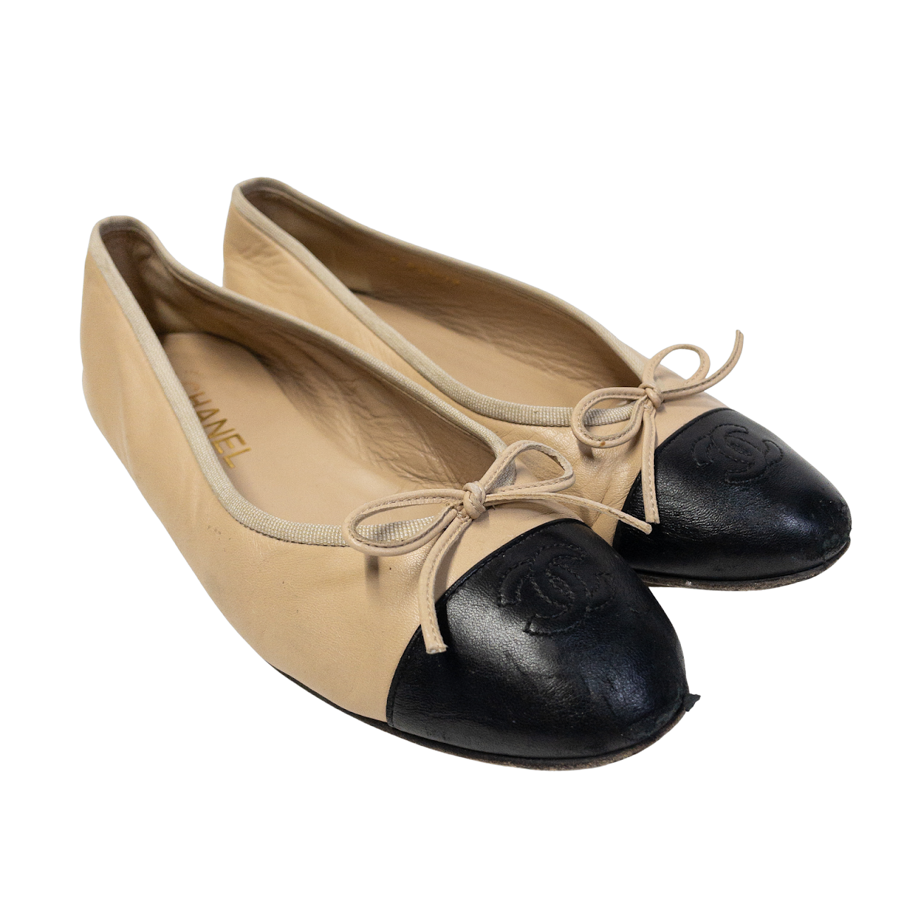 Chanel Smooth Leather Ballet Flats