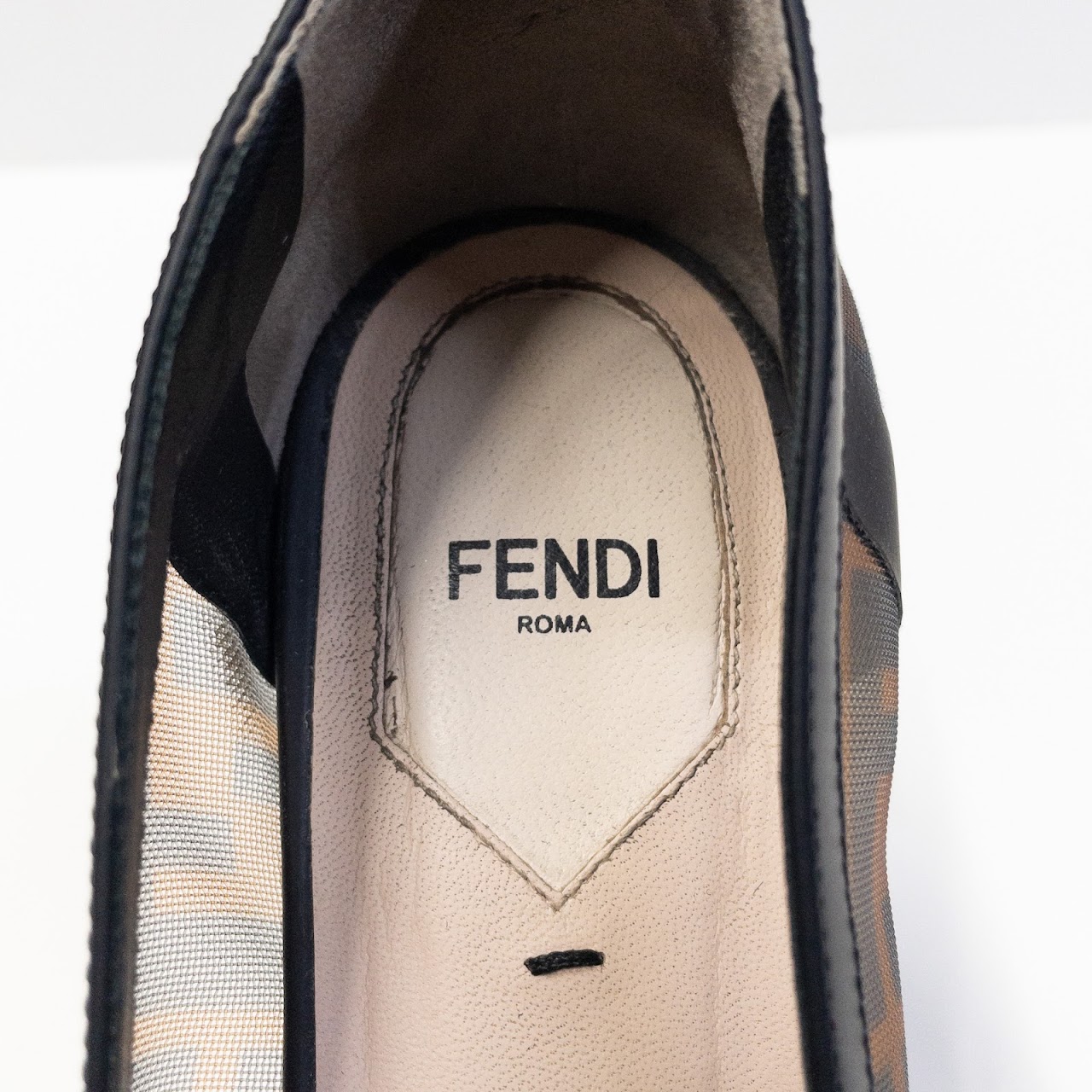 Fendi Colibri Logo Mesh Flats