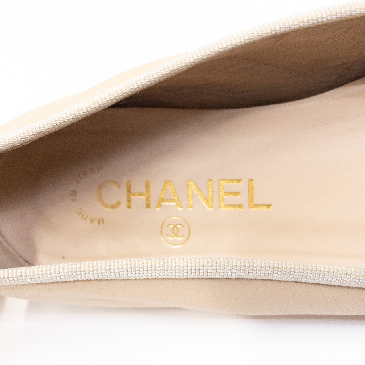 Chanel Smooth Leather Ballet Flats