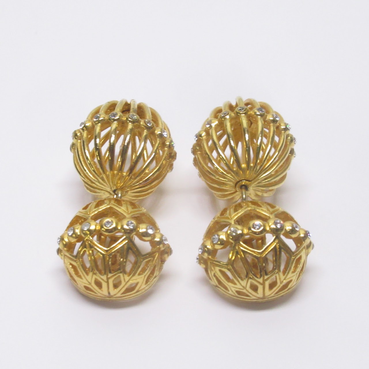 Christian Dior Caged Clip Earrings