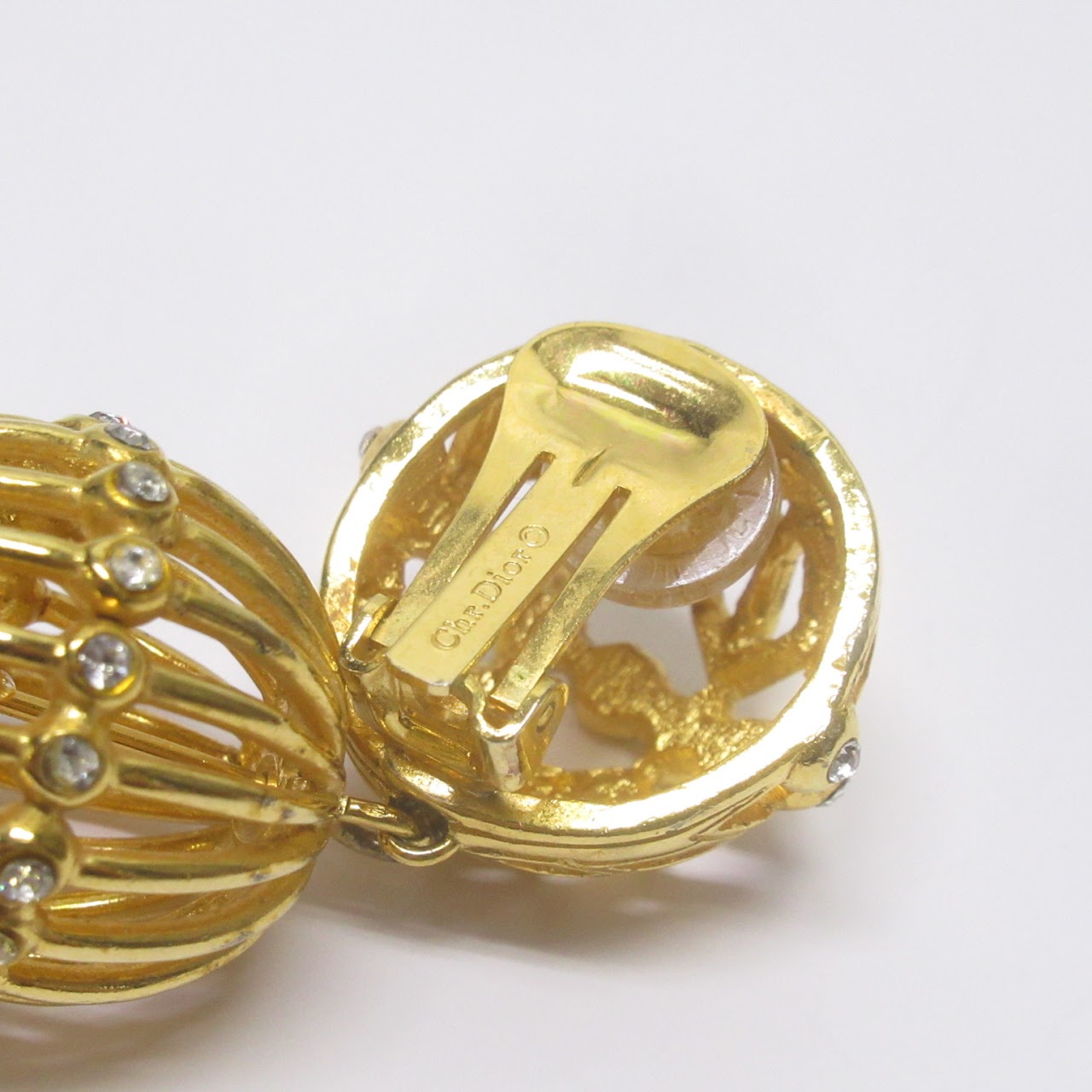 Christian Dior Caged Clip Earrings