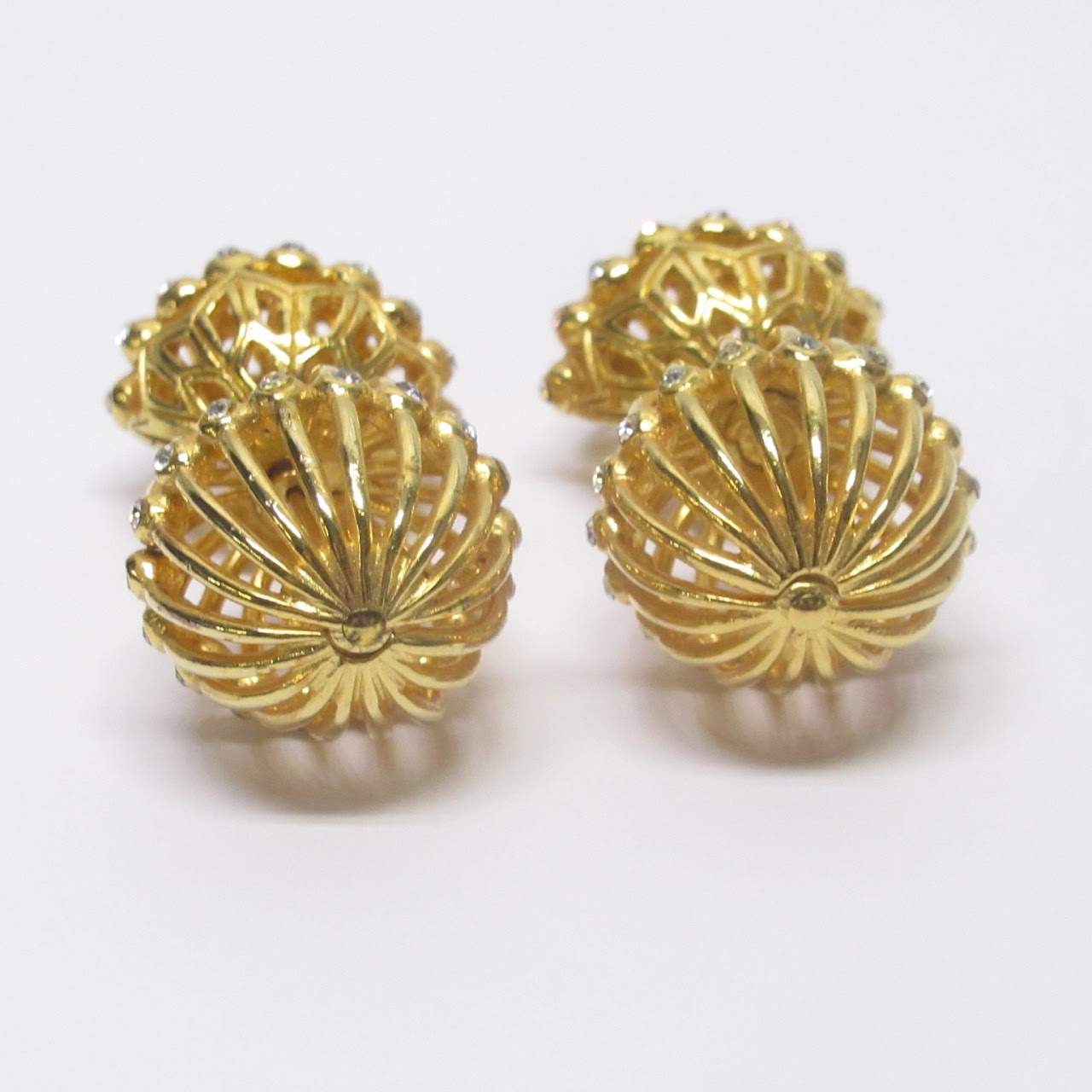 Christian Dior Caged Clip Earrings