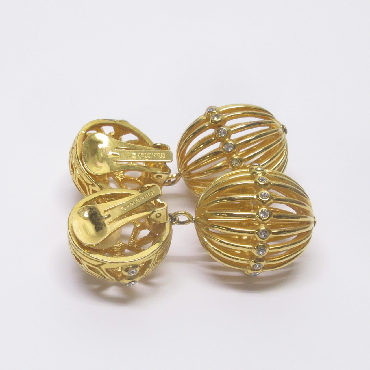 Christian Dior Caged Clip Earrings