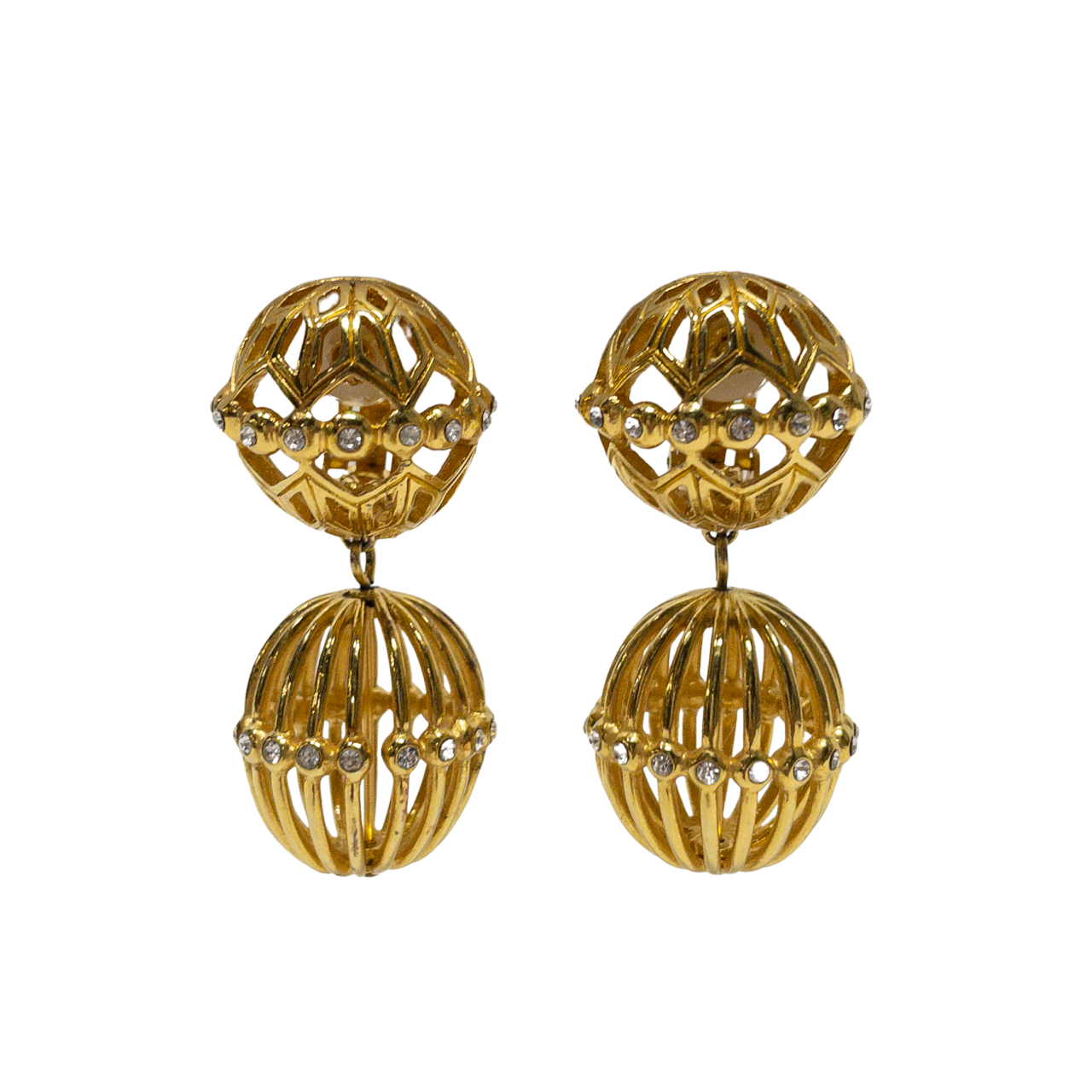 Christian Dior Caged Clip Earrings