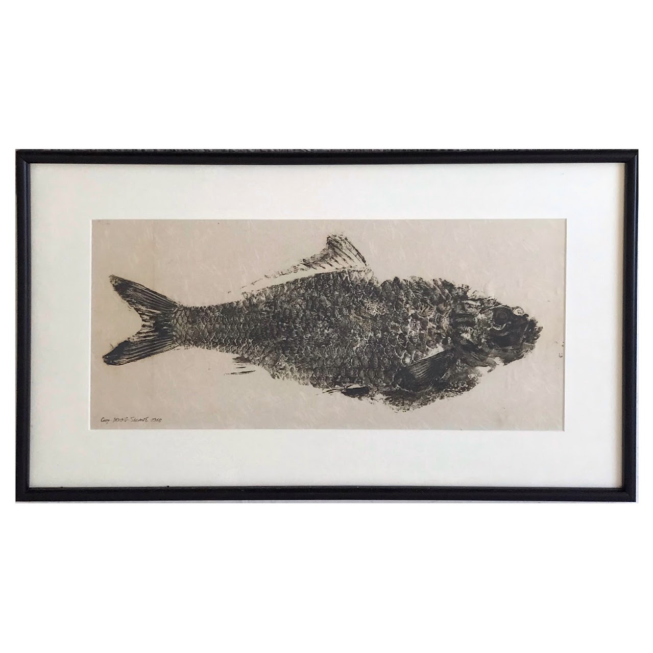 'Carp' Signed Monoprint, 1966