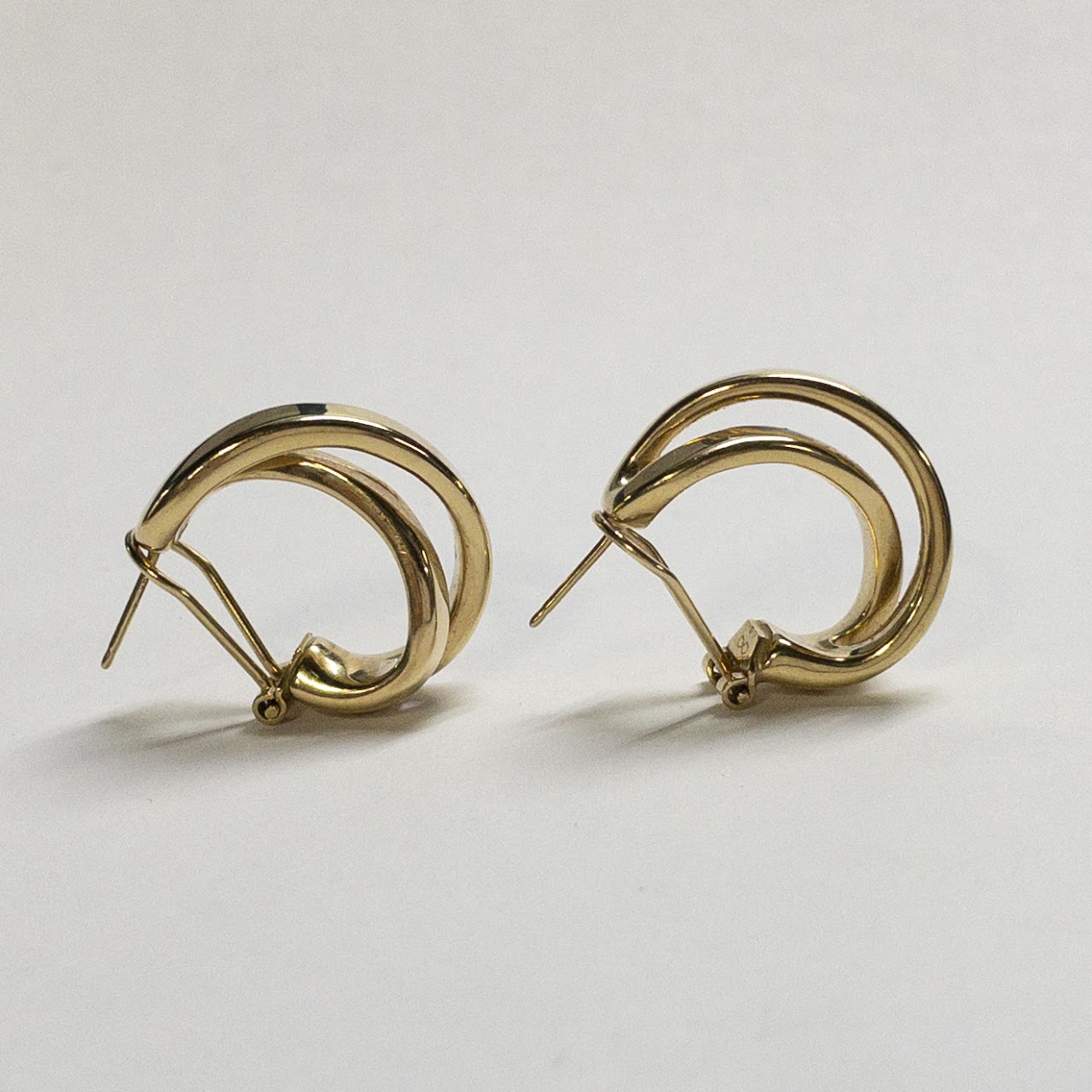 14K Gold Twisted Hoop Earrings