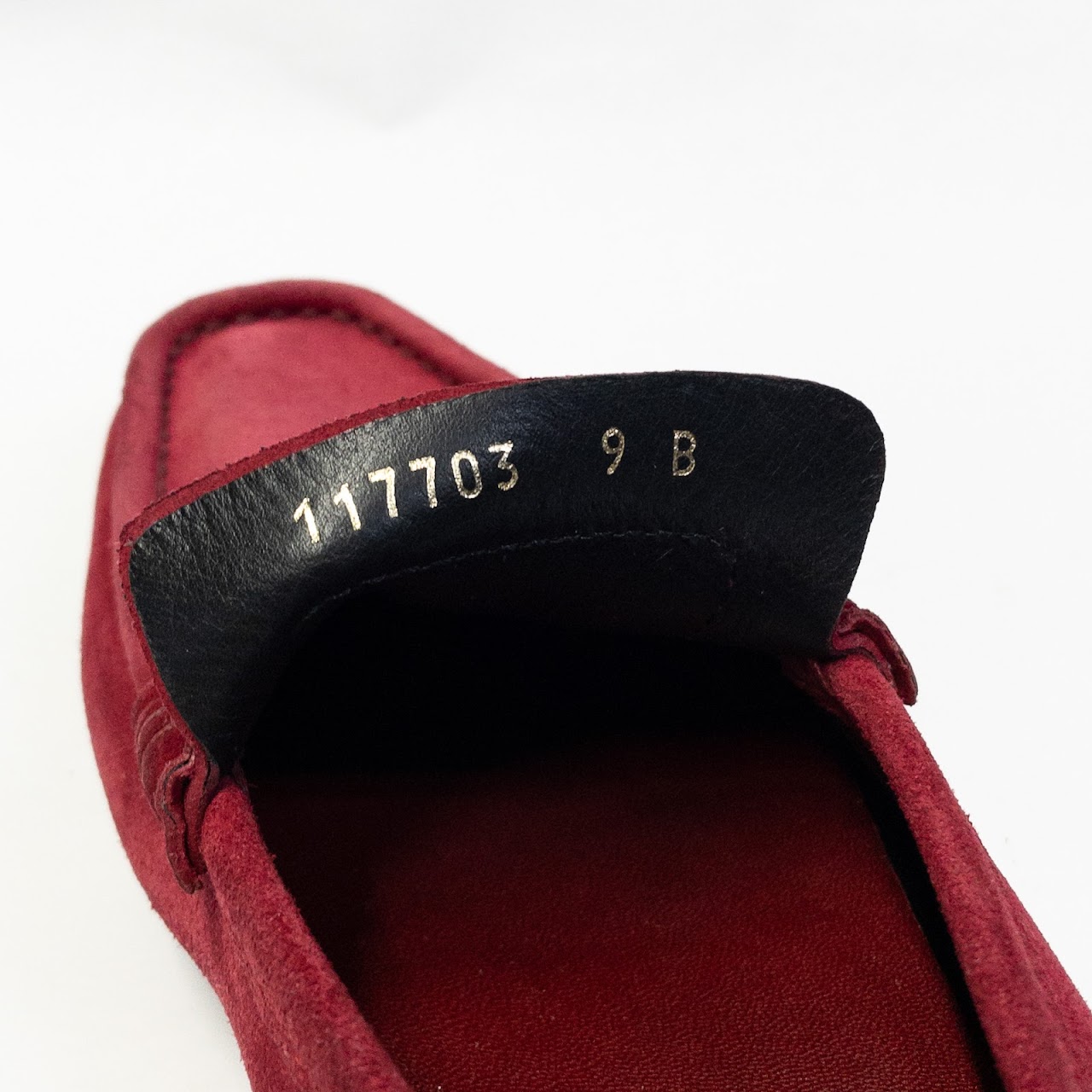 Gucci Red Suede Loafers