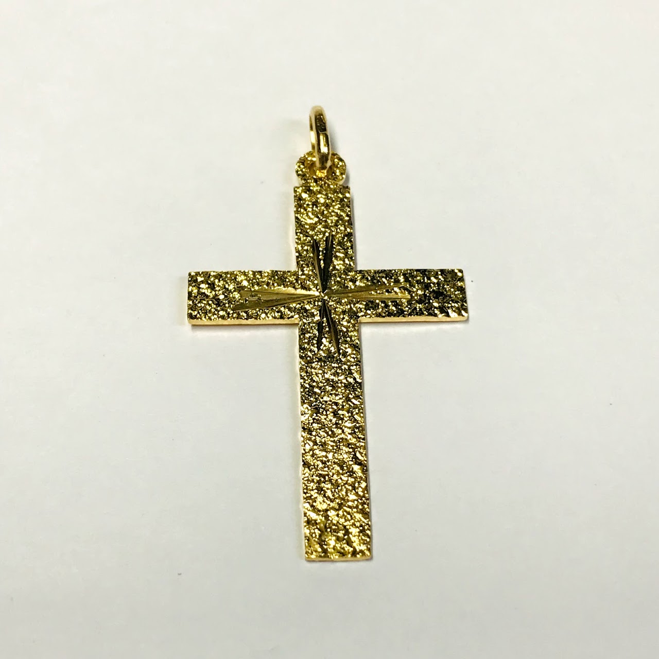 18K Gold Cross Pendant