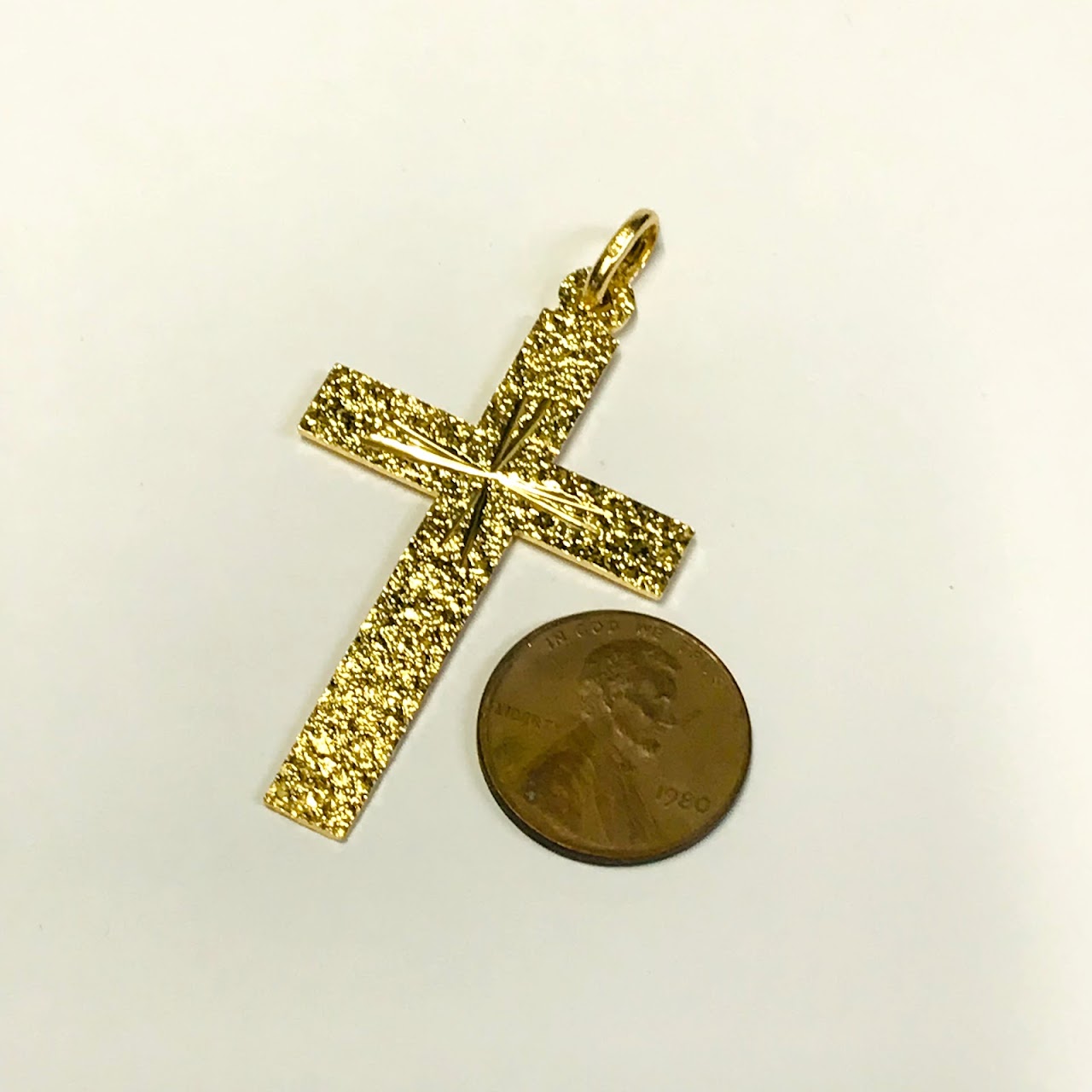 18K Gold Cross Pendant