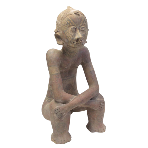 Teotihuacan Style Ceramic Seated Figure