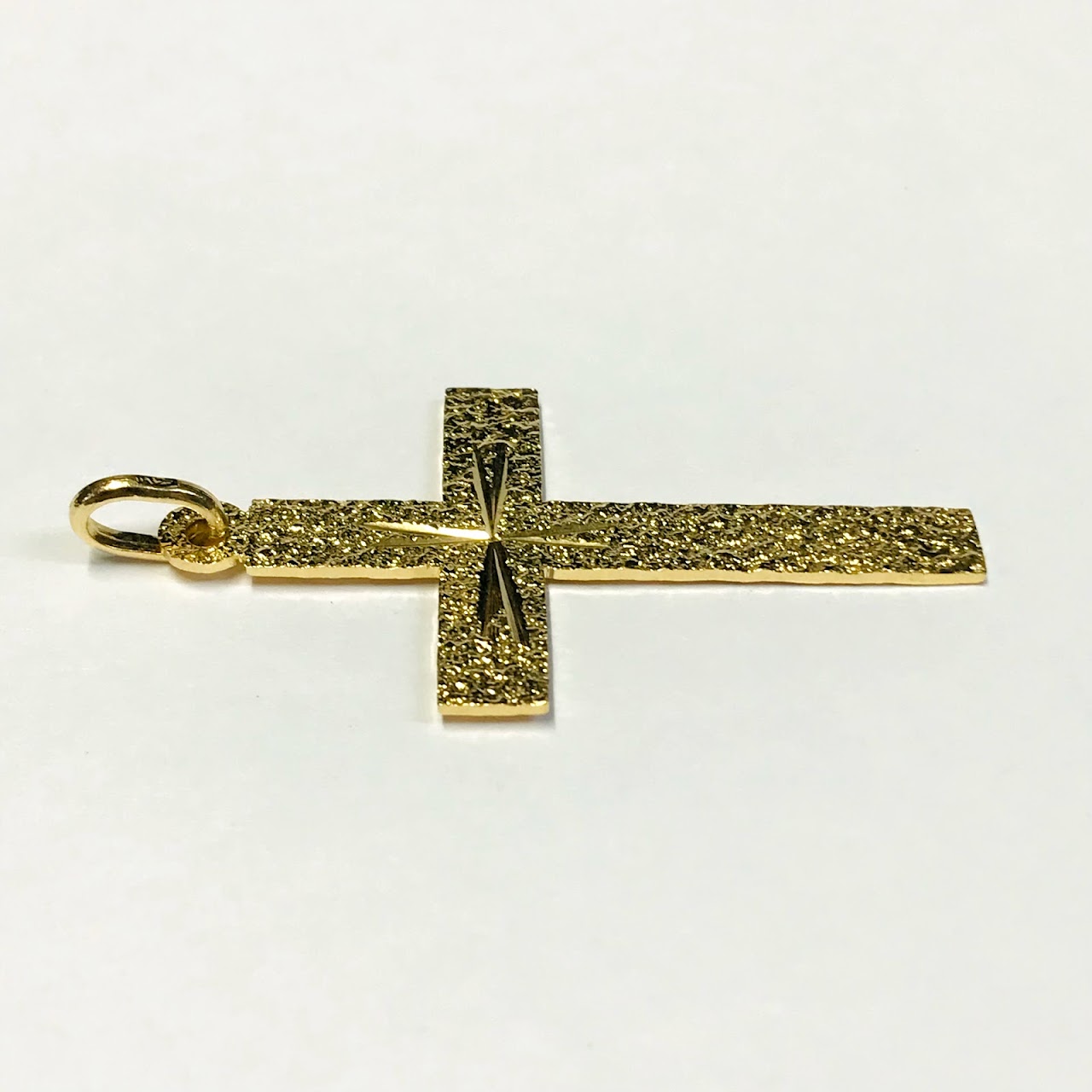 18K Gold Cross Pendant