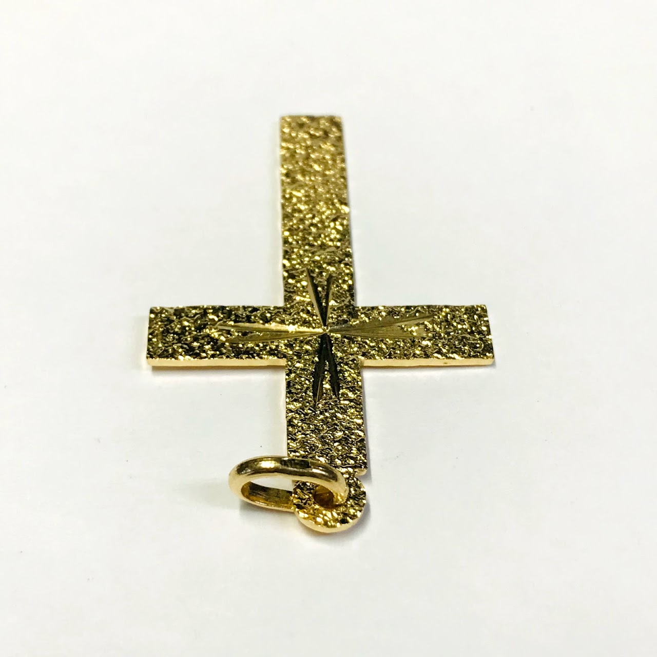 18K Gold Cross Pendant