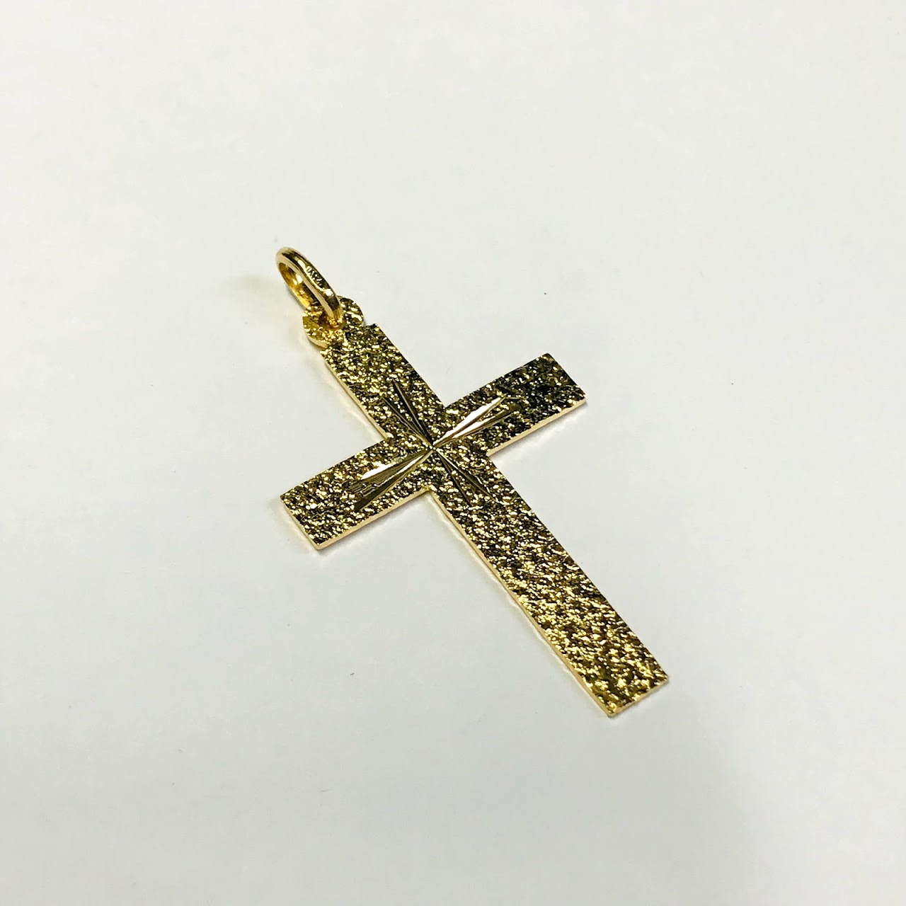 18K Gold Cross Pendant