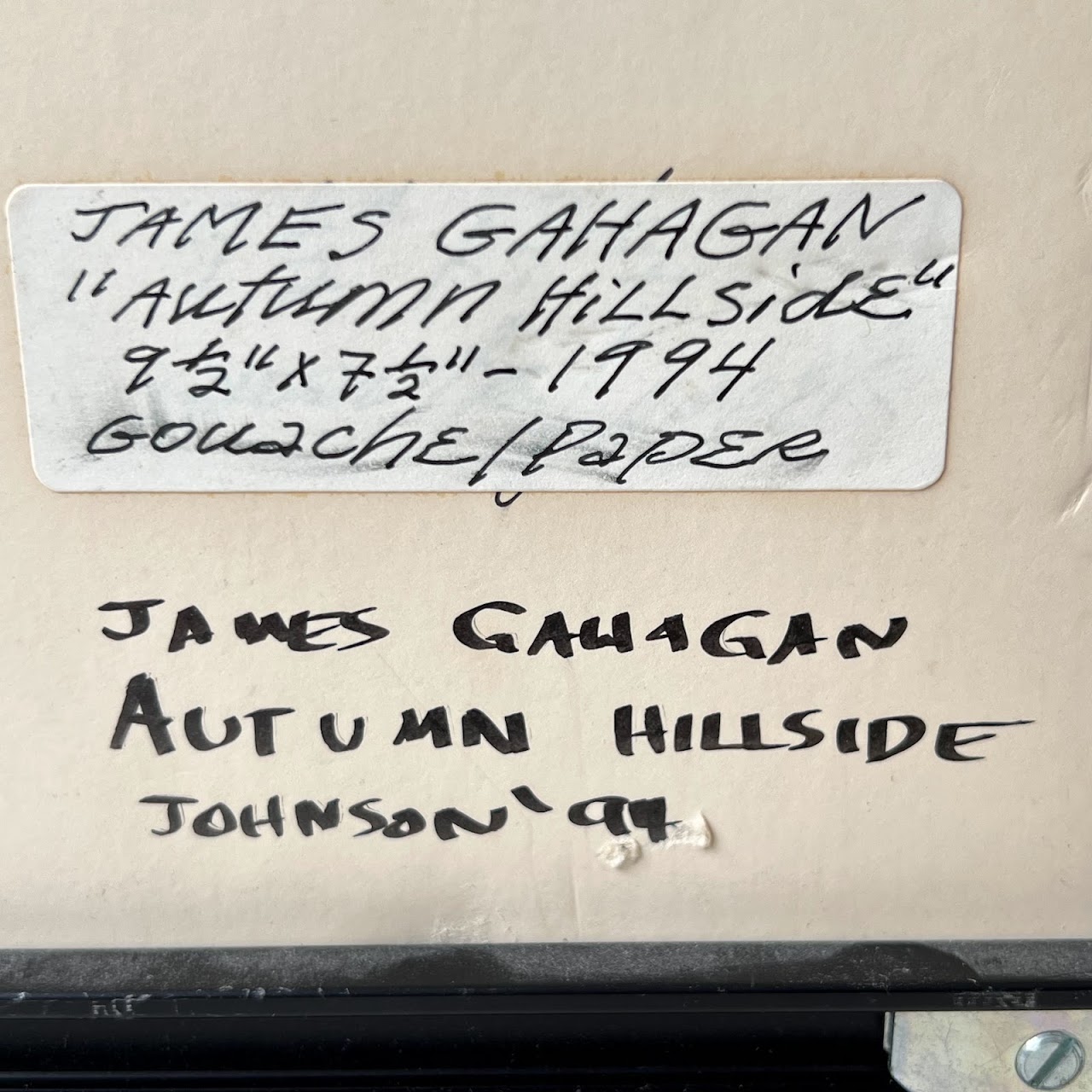 James Gahagan 'Autumn Hillside' Signed Gouache Painting
