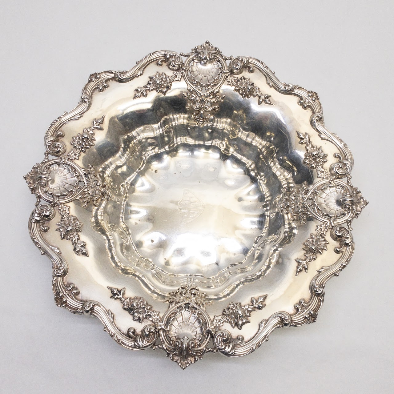 Sterling Silver Ornate Pierced Fruit Bowl