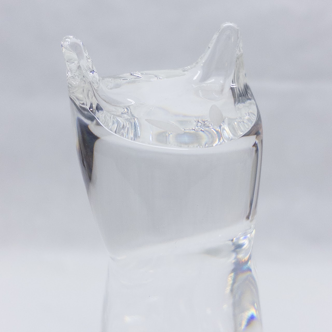 Steuben Modernist Crystal Cat Limited Edition Heritage Series Figurine