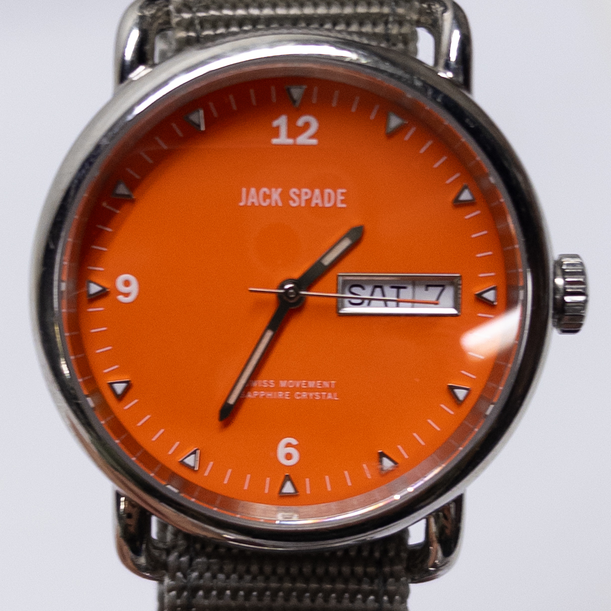 Jack Spade Conway Classic Orange and Gray Military Watch