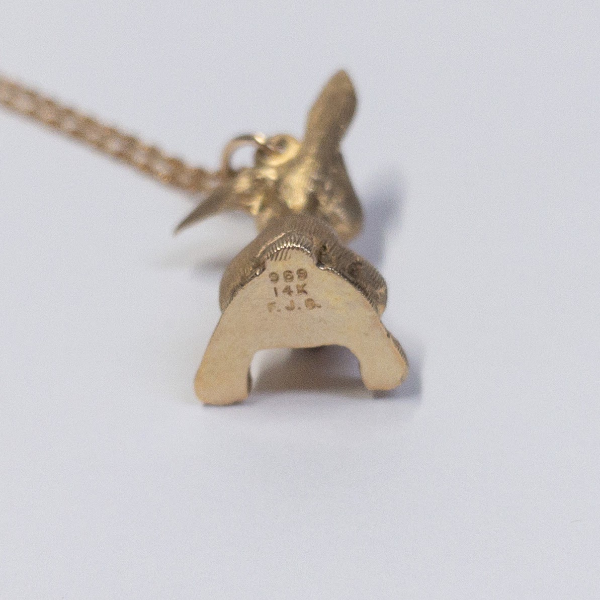 14K Gold Bunny Pendant