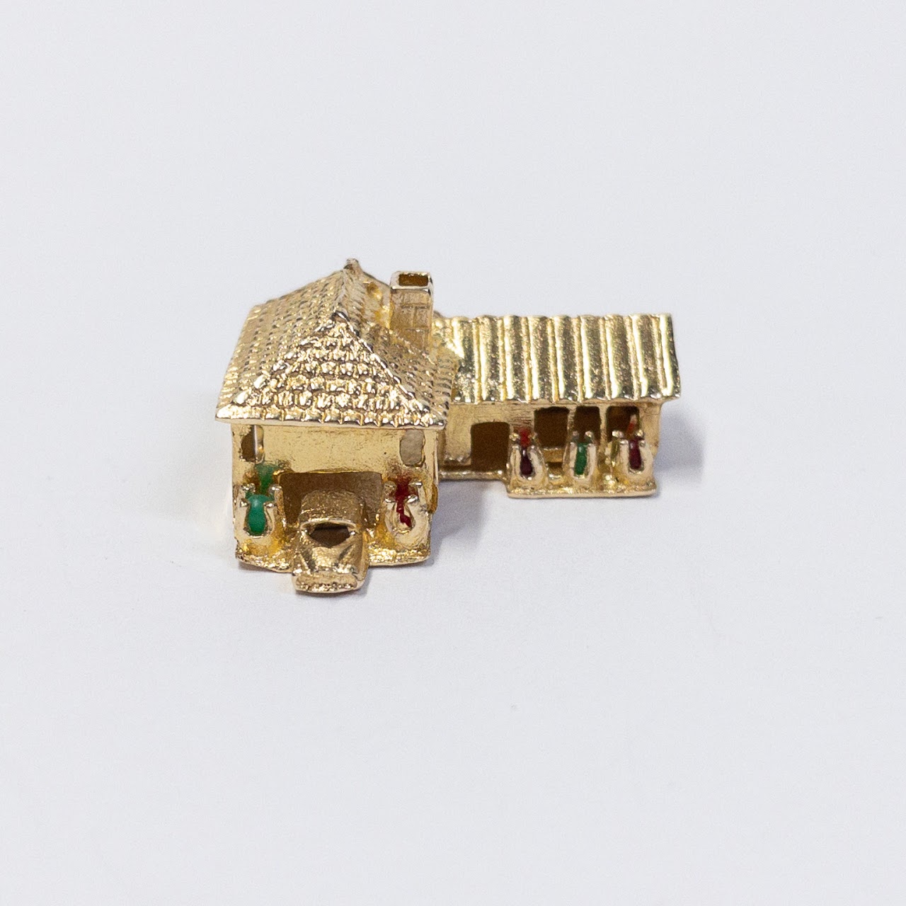 14K Gold House Charm