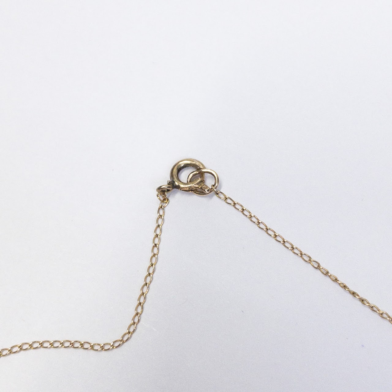 14K Gold Floating Heart Pendant