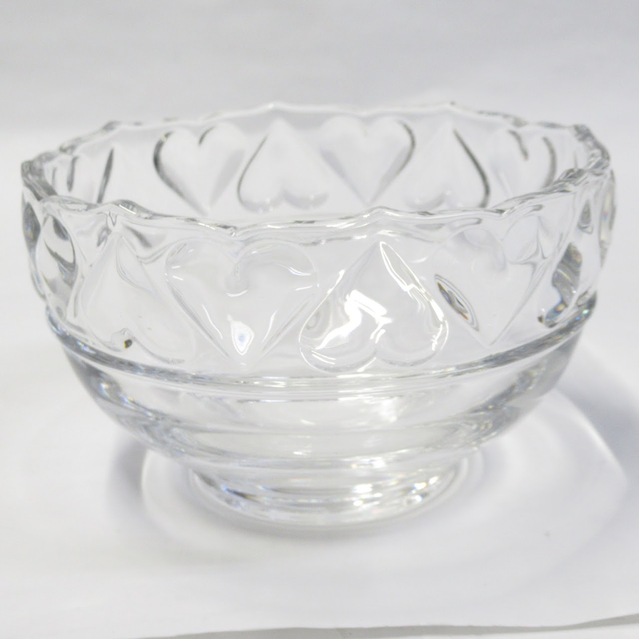 Tiffany & Co. Crystal Heart Rim Bowl