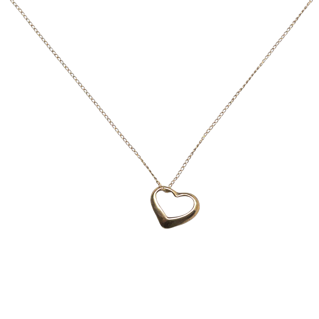 14K Gold Floating Heart Pendant