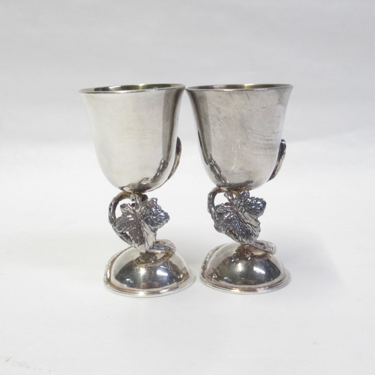 Sterling Silver Cordial Cup and Tray Set