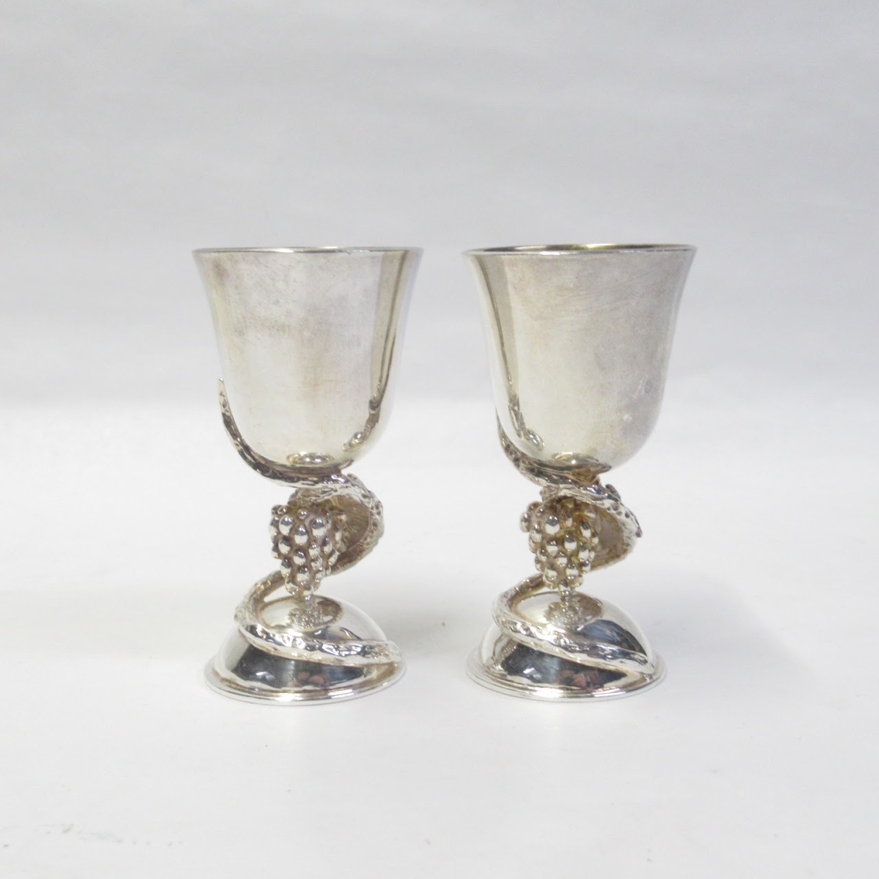 Sterling Silver Cordial Cup and Tray Set