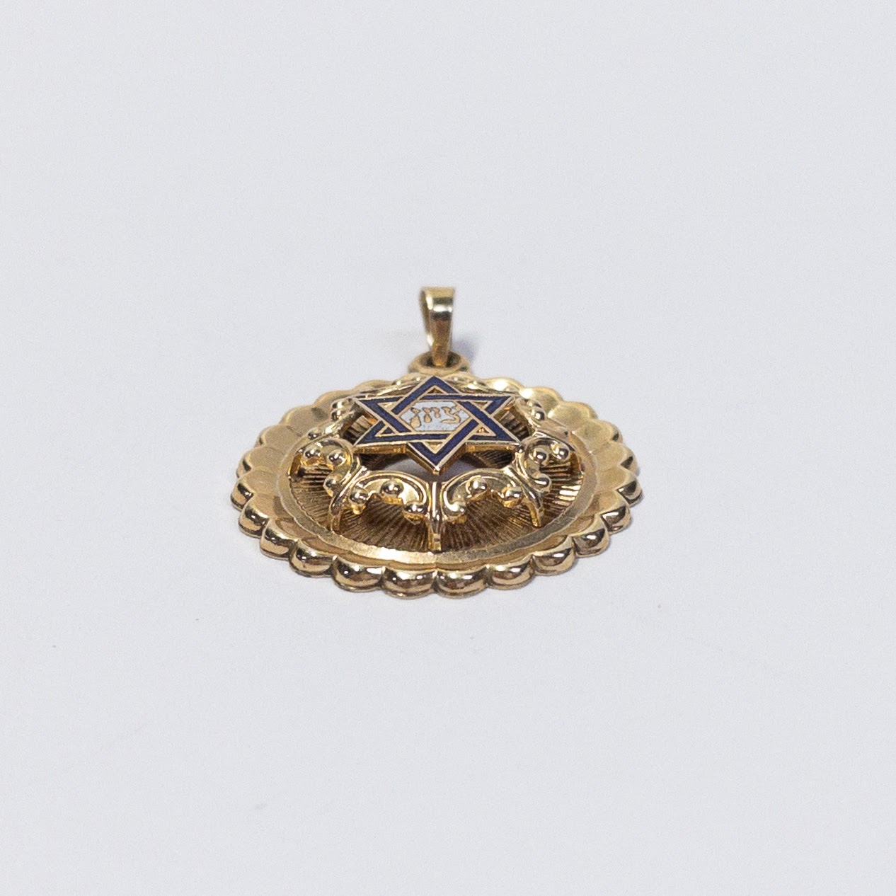 14K Gold Dimensional Star of David Charm