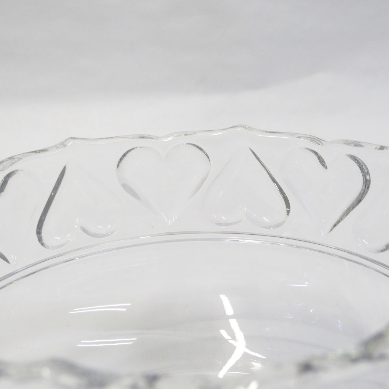 Tiffany & Co. Crystal Heart Rim Bowl