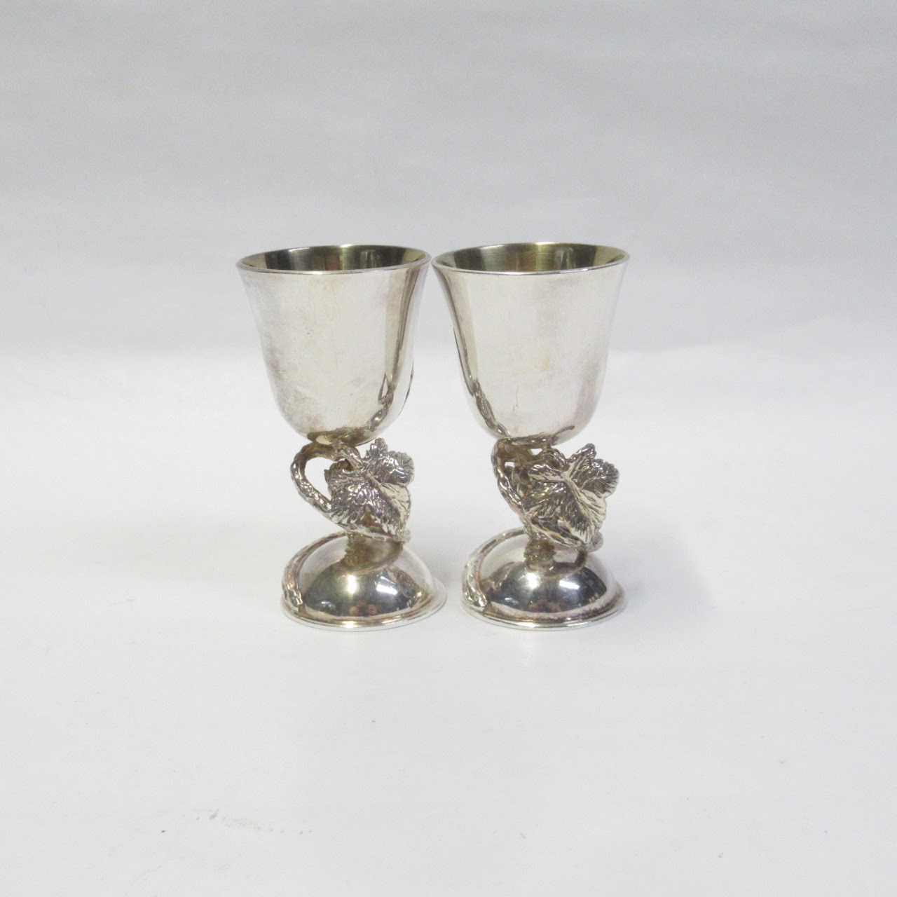 Sterling Silver Cordial Cup and Tray Set