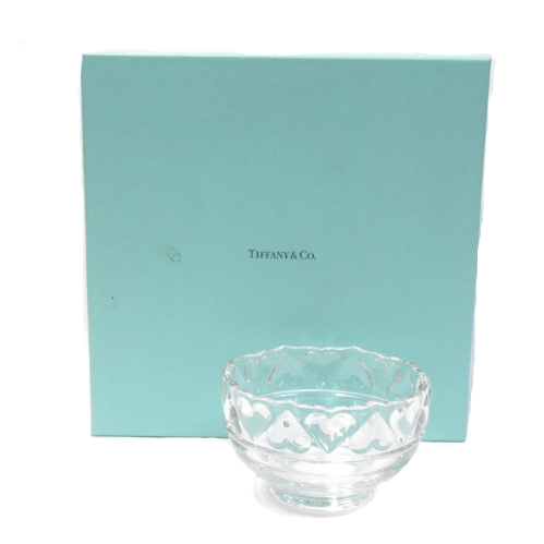 Tiffany & Co. Crystal Heart Rim Bowl